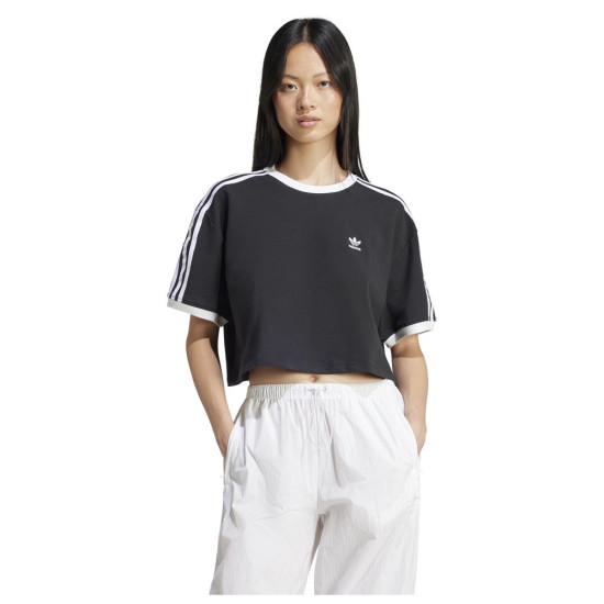 Adidas Γυναικεία κοντομάνικη μπλούζα Adicolor Classics 3-Stripes Loose Crop Tee